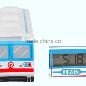 Smart Creative Auto Bus Alarm Clock ,Driving Car LCD Alarm Clock thumbnail-2