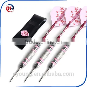 Steel Tip Darts With Pink Dart Flight Dart Shaft Darts Set for Lady Girls thumbnail-1