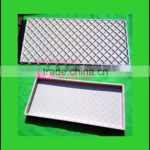 Rectangular Nursery Tray Plate Plastic Flat Seedling Tray With Drain Holes thumbnail-1