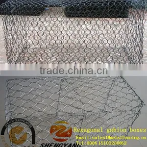 China 1x1x1m,2x1x0.5m Keep Earth Rock Cages Slope Greening Stone Baskets Wall PVC Gabion Mesh Baskets Hexagonal Gabion Boxes thumbnail-1
