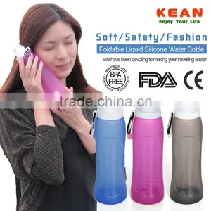 Medical Grade Silicone Sports Water Bottle Foldable Silicone Water Bottle thumbnail-4