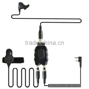 Ear Vibration Headset With Motorcycle PTT for Kenwood Two Way Radio thumbnail-1