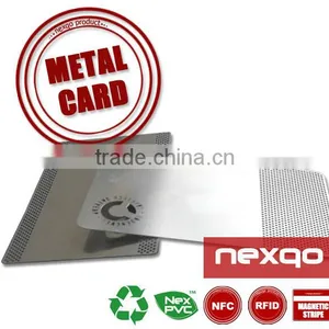 Silk Screen Printing Hollow Out Logo Loyalty Business Black Metal Card thumbnail-1