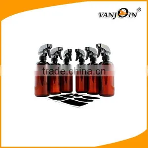 16oz Empty Amber Plastic Spray Bottle With Black Trigger Wholesale thumbnail-2