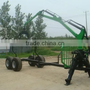 Timber Trailer With Crane thumbnail-1