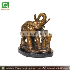 Bronze Mom And Children Elephant Statue thumbnail-1