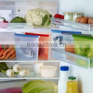 Silicone Kitchen Food Storage Bag Seal Reusable Frozen Food Bags thumbnail-1