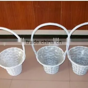 Hotsale Plastic Lined Wicker Plant Basket Wicker Flower Plant Baskets Flower Pots thumbnail-1