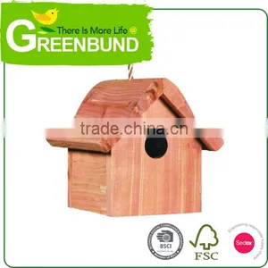 Bird House With Solar Light Small Wood Craft Wild Bird Care thumbnail-2