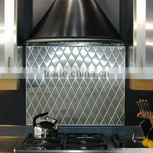 304 4x8 Decorative Stainless Steel Heat Resistant Kitchen Wall Materials thumbnail-5