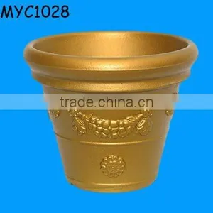Gold Plated Terracotta Indoor Herb Pots thumbnail-1
