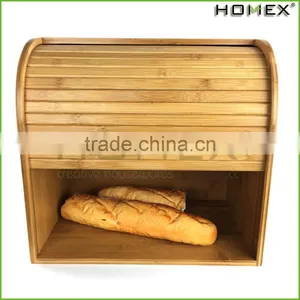 Bamboo Bread Storage Box/bread Bin Homex-BSCI thumbnail-1