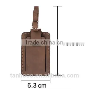 Customize Genuine Real Leather Fashion Luggage Baggage Tag Handbag Tags thumbnail-2
