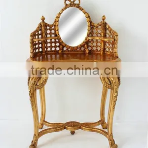 Factory Wholesales Side Console Table With Mirror Set thumbnail-6