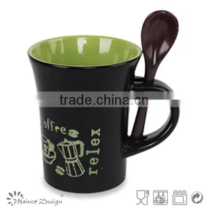 Cheap Bulk Ceramic Mugs With Spoon thumbnail-1