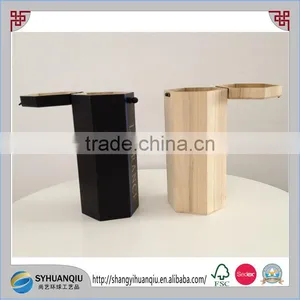 Unique Paulownia Wood Lacquered Single Wooden Wine Box thumbnail-1