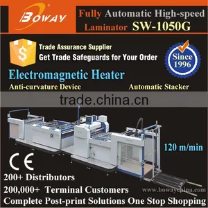 Automatic 120m/min Large Format Heated Roll Film Presswork Thermal Laminator Machine thumbnail-1