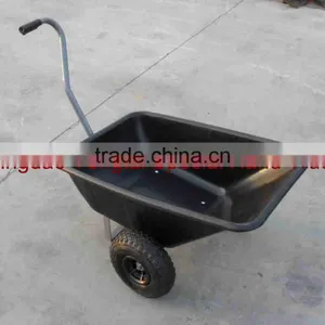 Double Wheel Garden Wheelbarrow (POLY TRAY) thumbnail-1