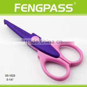 S5-1025 5.25 Inch 2Cr13 Stainless Steel Blade With Plastic Handle Zig Zag Shears thumbnail-1