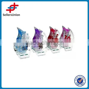 Leaf Design Glass Vase thumbnail-1
