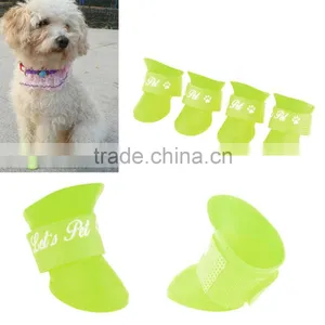 4PCS Waterproof Pet Dog Sandals Spring and Summer Dog Rain Shoes Small Dogs Teddy Poodle Boots Anti-Slip Paws Booties L thumbnail-1