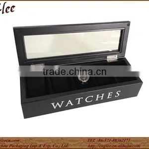 Wooden Display Box Watch Box With Glass Lid thumbnail-1