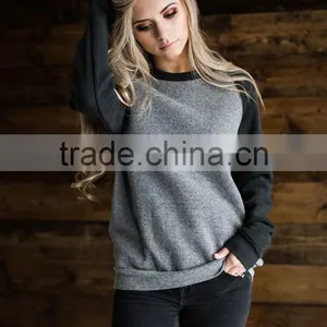 Jersey Baseball Classic Unisex Eco Fleece Ribbed Neckline Raglan Sleeve Baseball Sweater Mens Crewneck Sweatshirt thumbnail-3