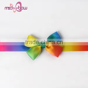 Pre-made Self Adhesive Rainbow Satin Ribbon Gift Bow for Box thumbnail-3