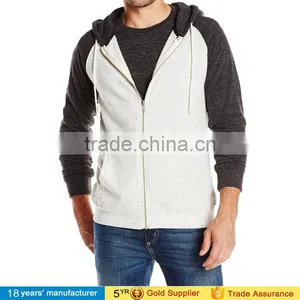 2016 Custom Logo Men's Jersey Long Sleeve Pull Over Baseball Raglan Hoodie Sweatshirt thumbnail-3