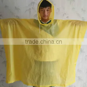 Yellow PEVA Poncho for Adult thumbnail-2