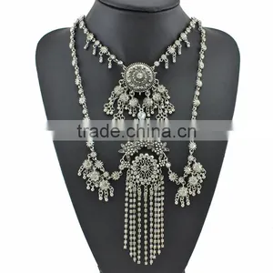 Big Custome Brand ZA New Design Diamond Alloy Necklace Jewelry thumbnail-1