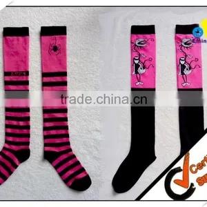 Comfortable Soft Striped Lady Knee High Socks thumbnail-1