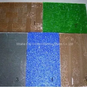 Colored Figured Glass, Tinted Pattern Glass, for Decorative Art Glass thumbnail-1
