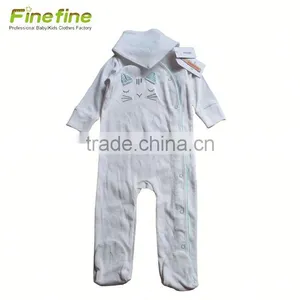 Cotton Fabric Organic Plain Baby Romper thumbnail-3