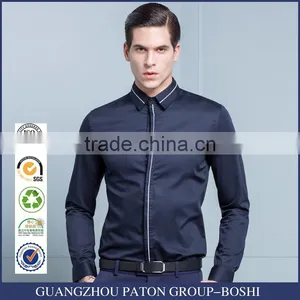 New Design Navy Colour Italian Shirt Men Long Sleeve 2016 thumbnail-1