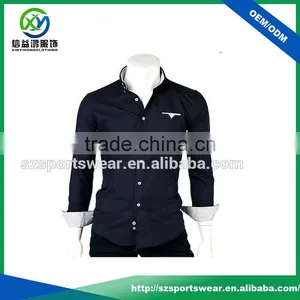 Black Color 100% Cotton Fitness Top 5 Brand Casual Shirts For Men thumbnail-1
