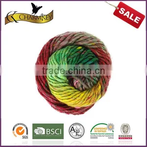 Charmkey Melange Yarn Hand Knitting Yarn Polyester Wool Blend Yarn for Sweater thumbnail-1