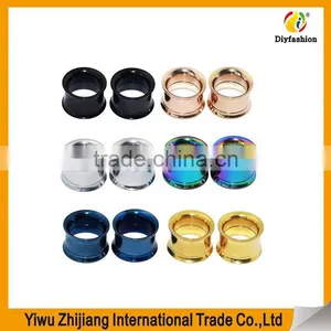 Fashion Jewelry 2016 Flesh Ear Plug Tunnel Stainless Steel Jewelry thumbnail-1