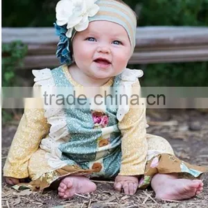 Wholesale 2017 New Style 0-3T Kids Wear Flutter Sleeve Baby Romper thumbnail-3