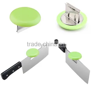 New Stainless Steel Knife Cap Dual-purpose Kitchen Chopping Booster Knife Holder Kitchen Gadgets thumbnail-1