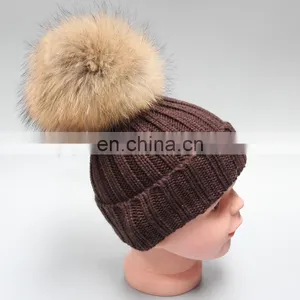 Supply Kids Acrylic Beanie With Big Pompon thumbnail-1