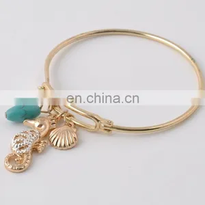 Sea Collection Charms in Two Tones Marine Organism Bracelet Bangles thumbnail-3