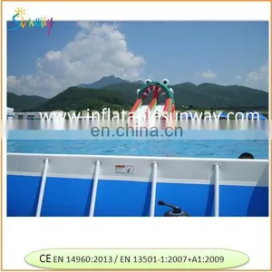 Durable Waterproof Rectangular Portable Swimming Pools With Silde thumbnail-2