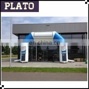 White and Blue Inflatable Arch Entrance for Commercial Event thumbnail-1