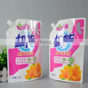Factory Wholesale 1kg Laundry Liquid Detergent Spout Pouch for Automatic Filling Line Packing With Colorful Printing thumbnail-3