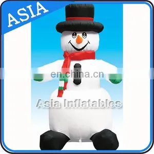 Custom Advertising PVC Christmas Competitive Price Snowman Inflatable Helium Balloon For Promotion thumbnail-1