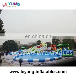 New Design Inflatable Land Water Park, Big Water Park With 2 Pools thumbnail-4