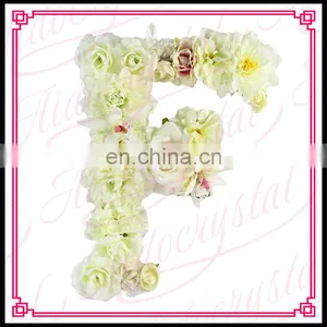 Aidocrystal Hot Sale Oem Design Artificial Silk Fabric Wedding Decor Floral Arrangement Letter F thumbnail-3