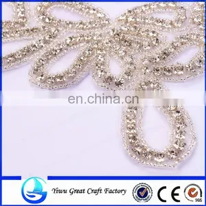 Wedding Bride Luxury Lane They Claw Drilling Beaded Dress Marriage Gauze Skirt Garment Accessories thumbnail-2