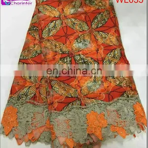 Wax Print Fabric African African Wax Prints Fabric 6 Yards Wax Lace WL035 thumbnail-1